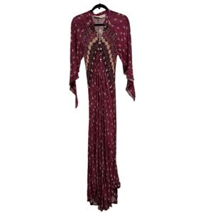 Hyacinth Gown - Jen's Pirates Booty, Size Medium - Magent/Tan print